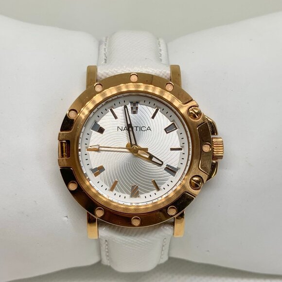 Nautica Porthole women watch NAPPRH009 rose gold tone 35mm stainless running - Picture 1 of 8